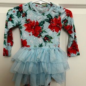 Posh Peanut tulle twirl bodysuit Christmas
